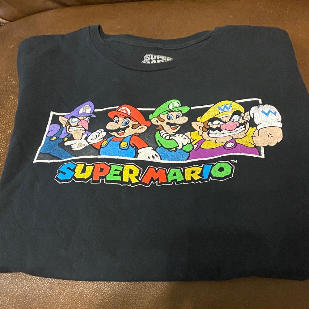 Super Mario Black Graphic Tee
